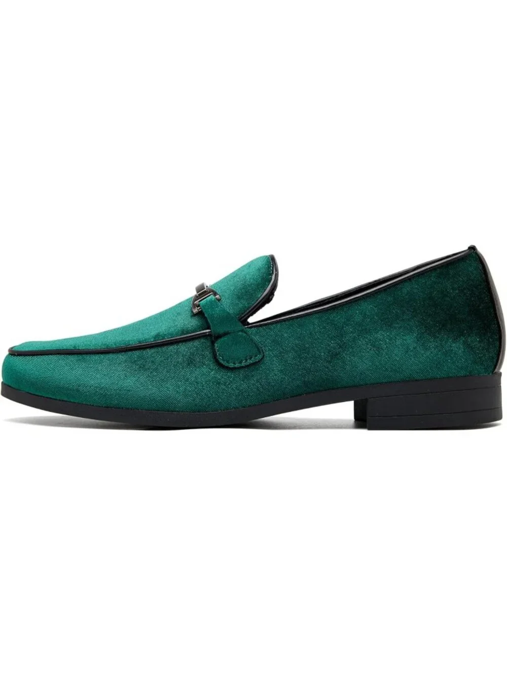 Men's Green Velvet Loafers Slip-On Comfortable Formal Dress Shoes Casual